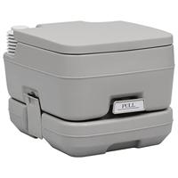 VidaXL Kampeertoilet draagbaar 10 + 10 l grijs - thumbnail