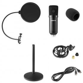 Vonyx CMTS300 studio USB-microfoon & tafelstatief zwart