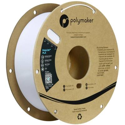 Polymaker PA02096 Filament PLA kunststof Hoge stijfheid, Hoge treksterkte 1.75 mm 1000 g Koud-wit PolyLite™ 1 stuk(s)
