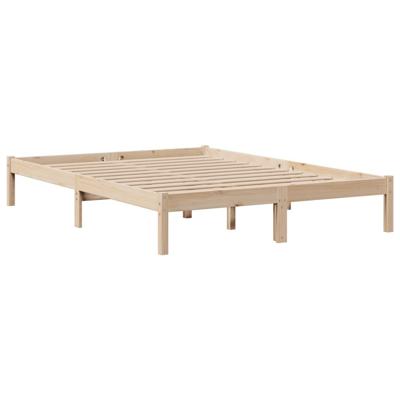 Bed met boekenkast zonder matras massief grenenhout 150x200 cm - thumbnail