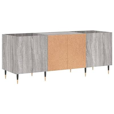 Platenkast 121x38x48 cm bewerkt hout grijs sonoma eikenkleurig - thumbnail