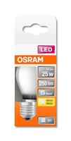 OSRAM HOMELIGHTING 4058075436442 LED-lamp Energielabel F (A - G) E27 Peer 2.5 W = 25 W Warmwit (Ø x l) 45 mm x 77 mm 1 stuk(s) - thumbnail