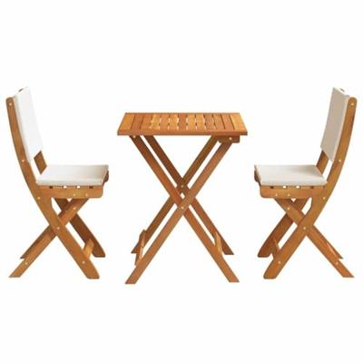 Bistroset 3 pcs Bruin Massief acaciahout