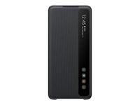 Clear View Cover EF-ZG985 - Flip cover voor mobiele telefoon - zwart - voor Galaxy S20+, S20+ 5G - thumbnail