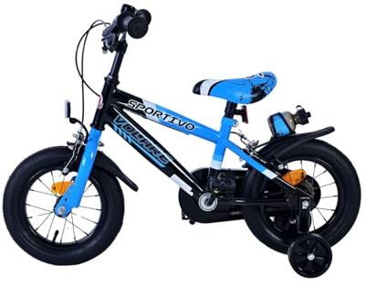 Volare sportivo kinderfiets - jongens - 12 inch - blauw zwart - twee handremmen