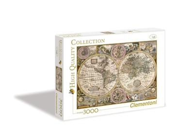 Clementoni puzzel antieke wereldkaart, 3000st.