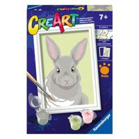 Ravensburger Creart schilderen op nummer - grijze konijn - thumbnail