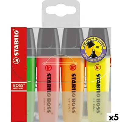 Fluorescerende Markeerstift Set Stabilo Boss Multicolour (5 Stuks)