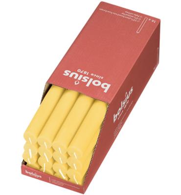Bolsius dinerkaars rustiek shine 27cm sunny yellow