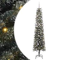 VidaXL Kunstkerstboom met 300 led groen 240 cm pvc en plastic en staal - thumbnail