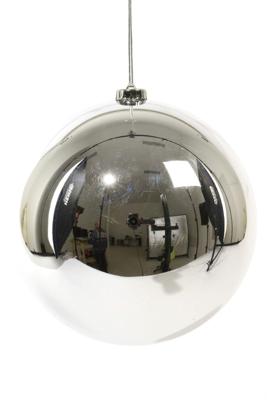 Decoris grote kerstbal glans zilver 20cm