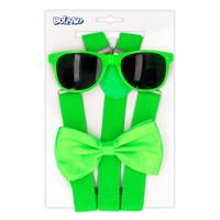 Accessoireset neon groen 3 delig - thumbnail