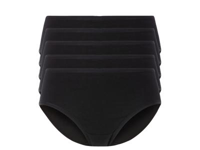ESMARA 5 dames-slips (5x zwart, S (36/38))