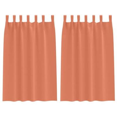 VidaXL Zwart-out gordijnen met ringen 2 pcs terracotta 175 x 140 cm