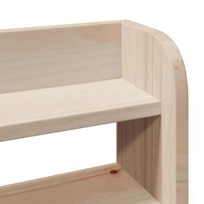 Bedframe met hoofdbord massief grenenhout 140x190 cm - thumbnail