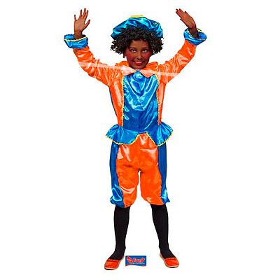 Folat Pietenpak Junior Polyester Oranje/blauw Maat 116-134