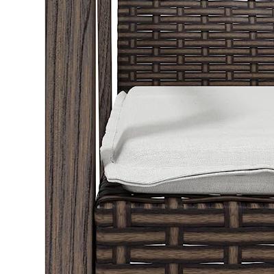 Tuinstoelen 2 st met kussens 56,5x57x83 cm poly rattan bruin