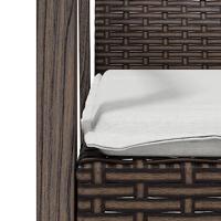 Tuinstoelen 2 st met kussens 56,5x57x83 cm poly rattan bruin - thumbnail