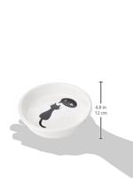 Trixie voerbak keramiek wit met silhouette kat - thumbnail