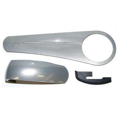 Gazelle Set kettingkastkap mildly geometric zilver 2-delig