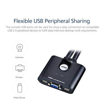 Aten At-cs22u-at 2-poorts Usb Kvm Schakelaar - thumbnail