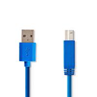 USB 3.0-Kabel | A Male - B Male | 3,0 m | Blauw - thumbnail