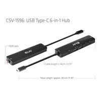 Club 3D USB Gen1 Type-C 6-in-1 Hub dockingstation - thumbnail