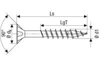 200 Spax schroeven 4,5x40mm deeldraad verzonken kop T20 - thumbnail
