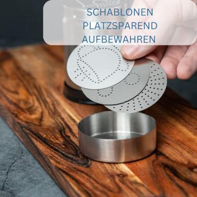 Westmark Cacaostrooier + Sjablonen RVS - thumbnail