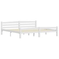 Bedframe massief grenenhout wit 200x200 cm - thumbnail