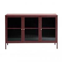 Nordic Home Olan glazen dressoir - 130 cm - rood - thumbnail