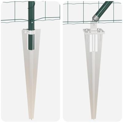 VidaXL Hek met paal groen 1,2 x 10 m staal