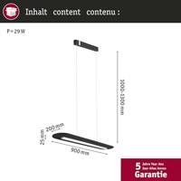 Paulmann Tulga 79989 LED-hanglamp LED 27 W Antraciet - thumbnail