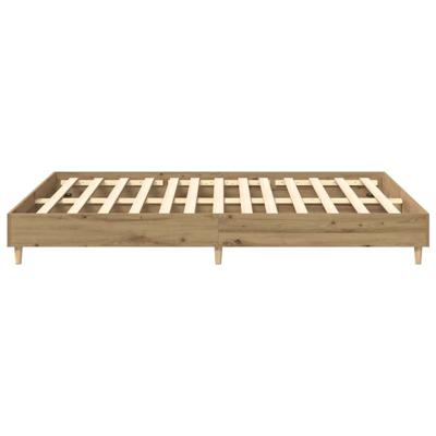 Bedframe zonder matras 140x200 cm spaanplaat artisanaal eiken