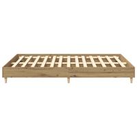 Bedframe zonder matras 140x200 cm spaanplaat artisanaal eiken - thumbnail