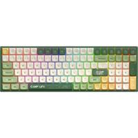 Iqunix F97 Camping Wireless Mechanical Keyboard, gaming toetsenbord (Groen/oranje, US lay-out, Cherry MX Brown, RGB leds, 96%, Hot-swappable, PBT, 2.4GHz | Bluetooth 5.1 | USB-C) - thumbnail