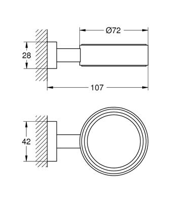 Houder GROHE Essentials Cube