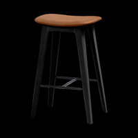 Nordic Bar Stool - Black Stained Oak - thumbnail