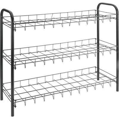 Metaltex shoe schoenenrek 3 etages 64x23x59 cm zwart Metaltex shoe schoenenrek 3 etages 64x23x59 cm zwart