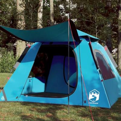VidaXL Koepeltent 4-persoons snelontgrendeling blauw