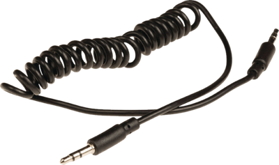 Stereo-Audiokabel, Spiraal | 3,5 mm Male - 3,5 mm Male | 1,0 m | Zwart