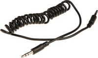 Stereo-Audiokabel, Spiraal | 3,5 mm Male - 3,5 mm Male | 1,0 m | Zwart - thumbnail