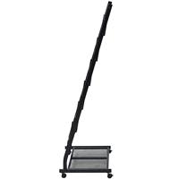 Tijdschriftenrek zwart 47,5x43x133 cm A4 - thumbnail