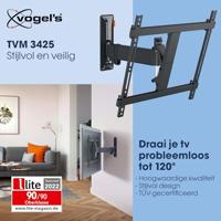 Vogel's TVM 3425 BL Draai- en Kantelbare TV-Beugel voor Schermen van 32 tot 65 Inch Zwart - thumbnail