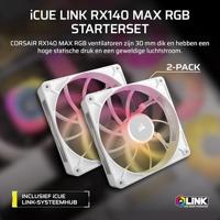Corsair iCUE Link RX14 PC-ventilator Wit (b x h x d) 140 x 140 x 30 mm - thumbnail