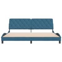 Bedframe zonder matras fluweel blauw 200x200 cm - thumbnail