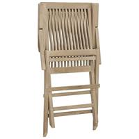 Tuinstoelen inklapbaar 2 st 56x61x89 cm massief teakhout grijs - thumbnail