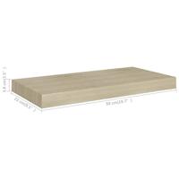 Wandschap zwevend 50x23x3,8 cm MDF eikenkleurig - thumbnail