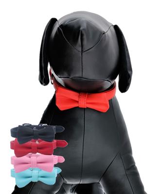 Nobleza Hondenhalsband met strik - Lederlook - 31 cm