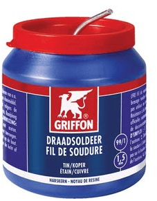 Griffon Draadsoldeer Tin/Koper 99/1 Harskern | Ø 1.5 mm Pot | 500 g - 6312652